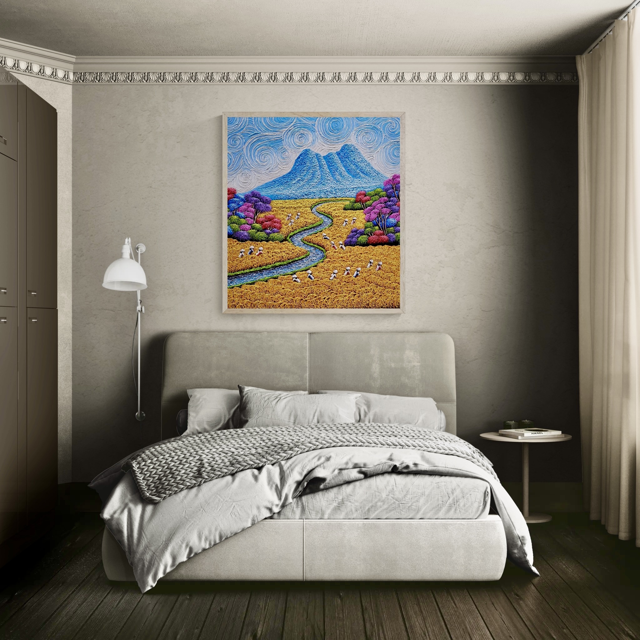 Rice Fields Under a Whirling Sky image 4